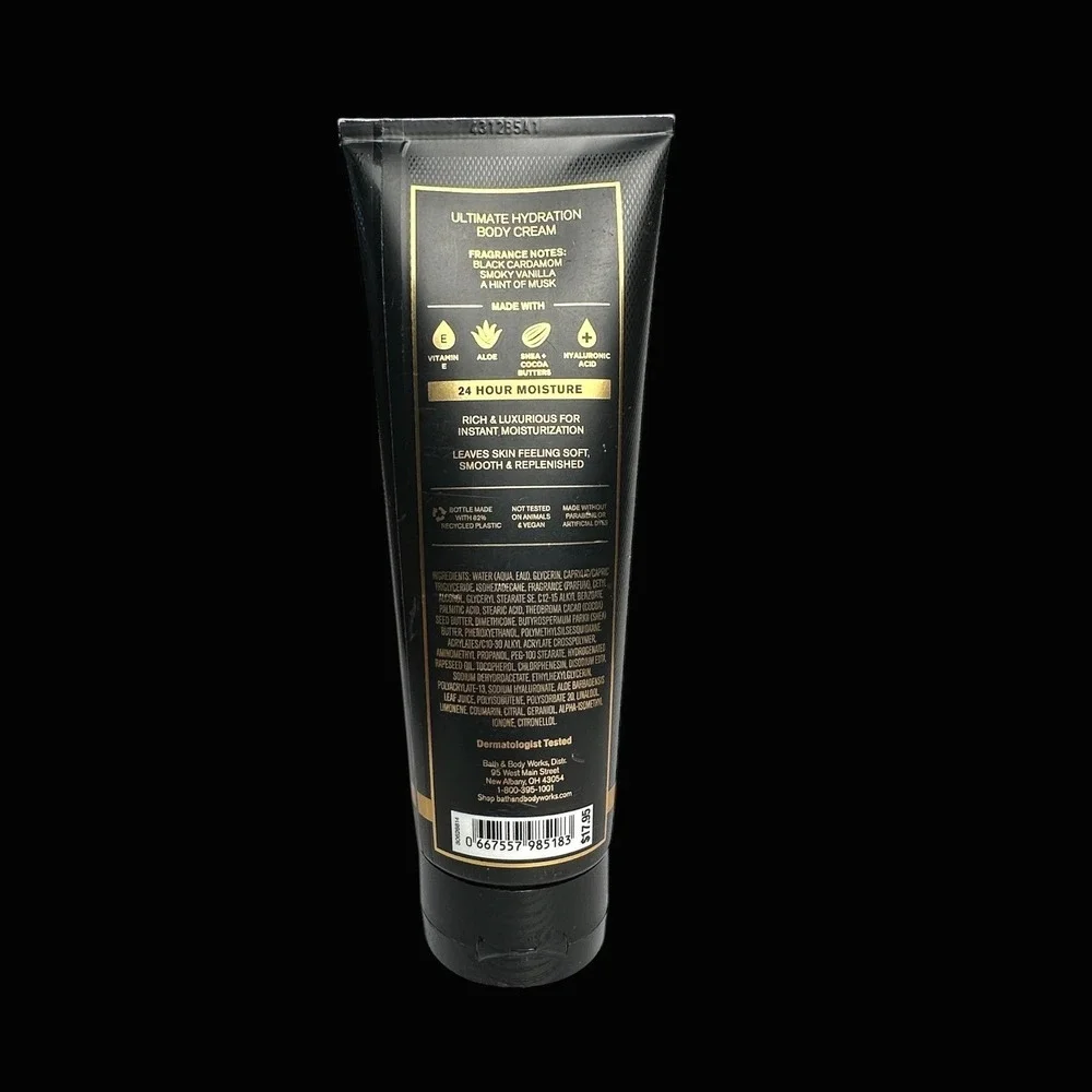 Bath & Body Works Mens Noir Ultimate Hydration‎ Body Cream 8oz Hyaluronic Acid